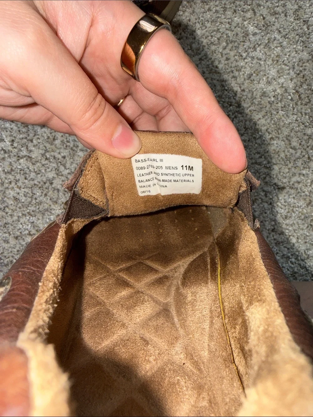 G.H. Bass & Co. Dark Brown Leather Boat Shoes with Tan Laces
